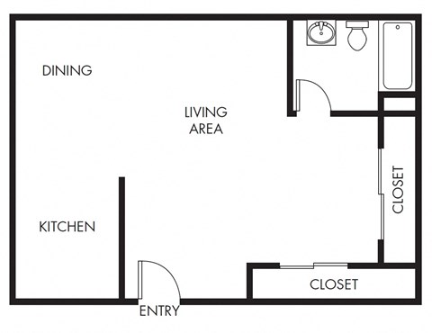 NoHo Centre Studio Floorplan Image